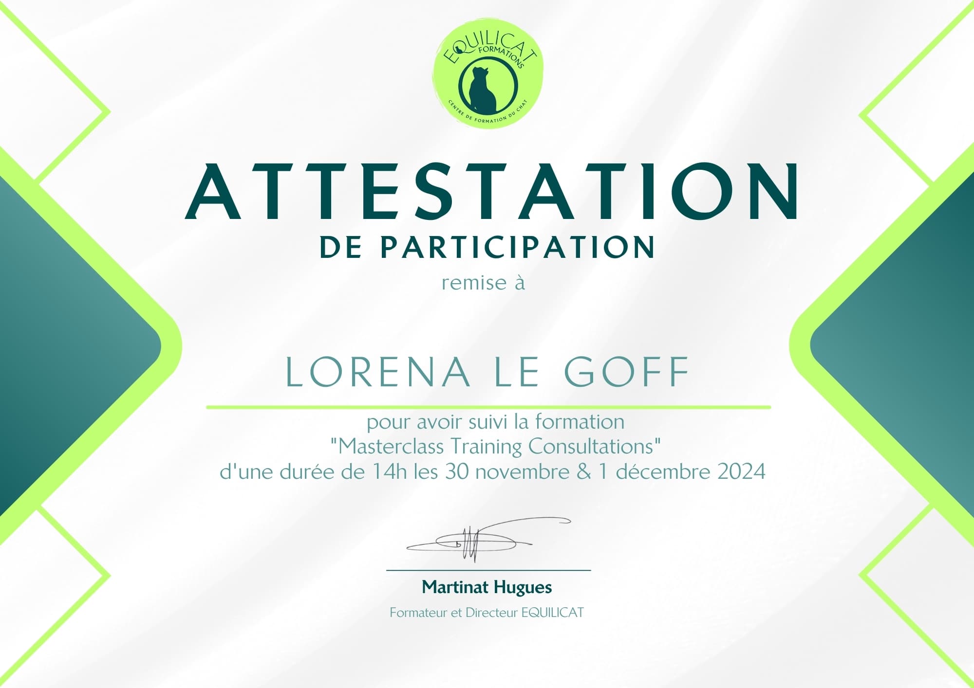 Diplôme Training Consultations